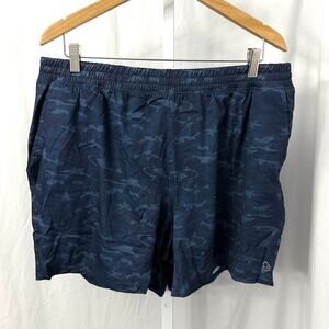 Tasc Recess Shorts Mens XL 5 in Inseam Lined Navy Blue Camo